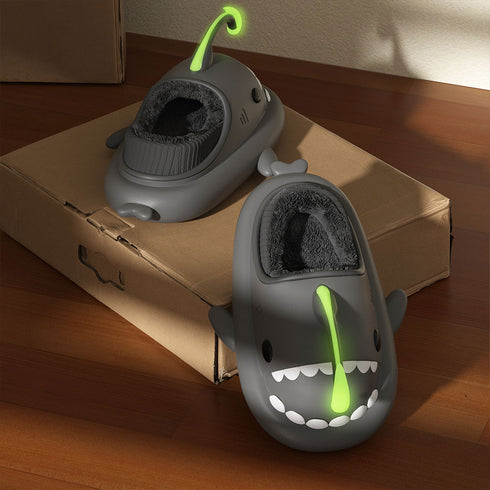 Sharkicks Basic - Invierno, Pantuflas de Tiburón Pejesapo, Talón Cubierto